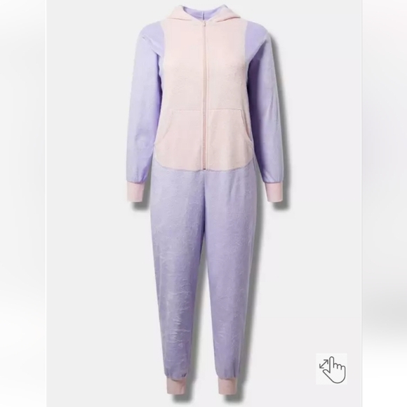 Torrid Unicorn Onesie Pajamas in Lavender and Pink - Picture 4 of 6
